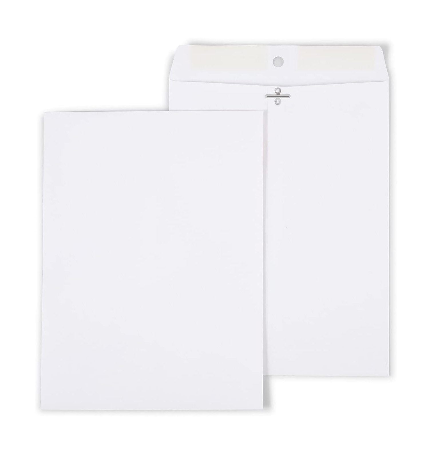 NeosKon 570253 Wove Clasp Envelopes 9Inch X 12Inch White 100/Box