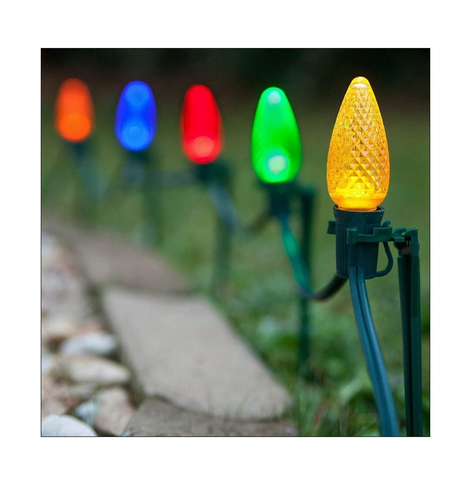 NeosKon 8" AboveGround Christmas Light Stake (25 Pack)