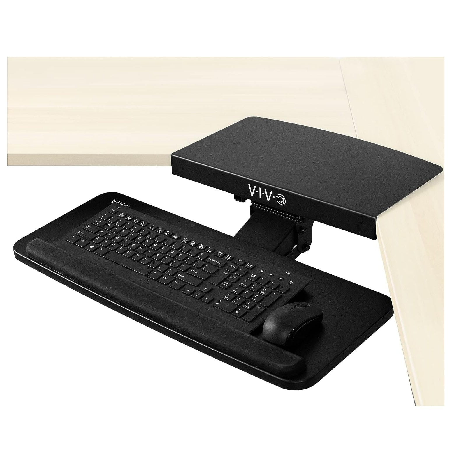 NeosKon Adjustable Computer Keyboard and Mouse Platform Tray with Corner Connector, Ergonomic