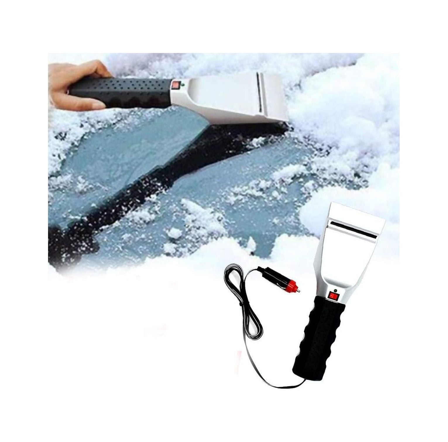 NeosKon Auto Heated Snow Shovel Electric Window Ice Scraper with 12V