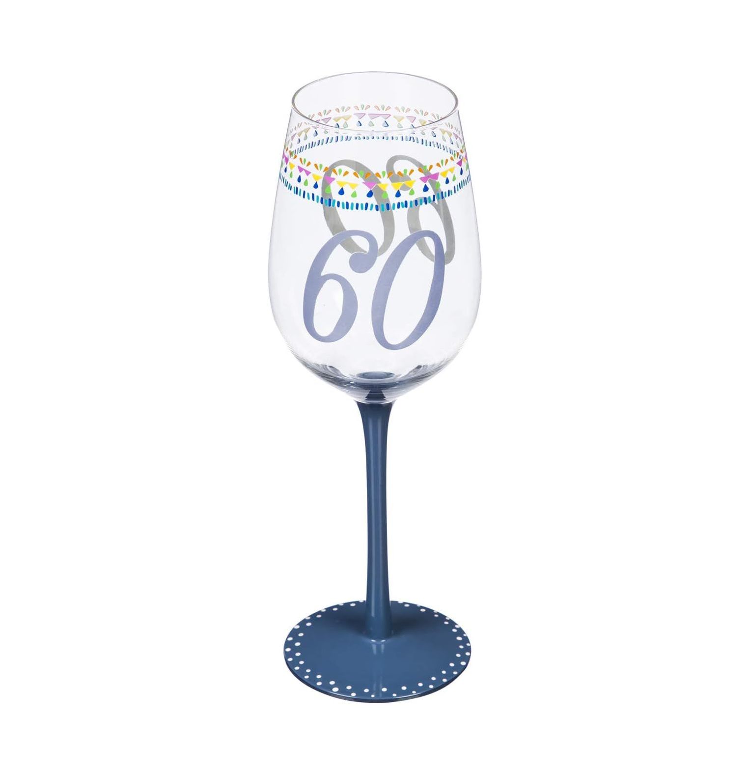 NeosKon Beautiful 60th Birthday Color Changing Wine Glass 3 x 3 x 10
