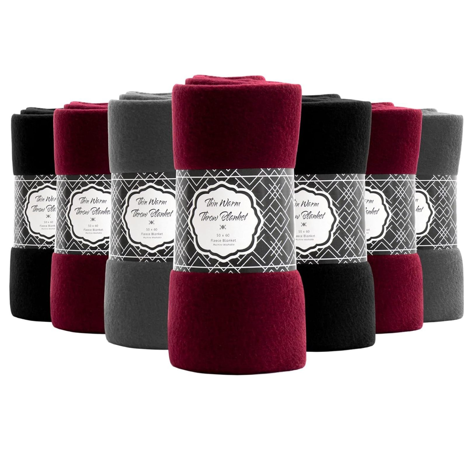 NeosKon Case of 24 Wholesale Super Thin Lightweight Throw Bulk Soft