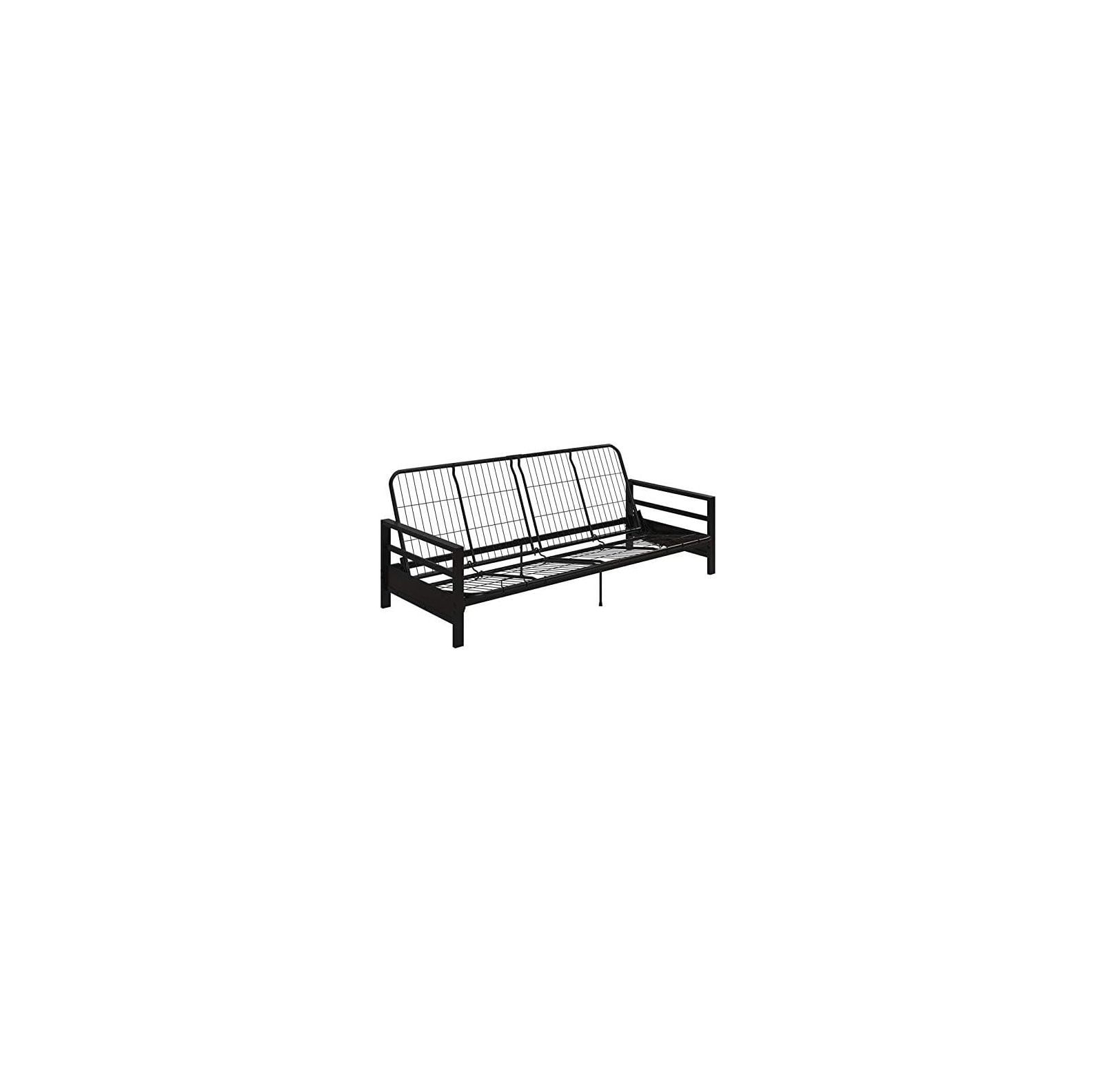 NeosKon Classic Design Full Size Metal Futon Frame in Black