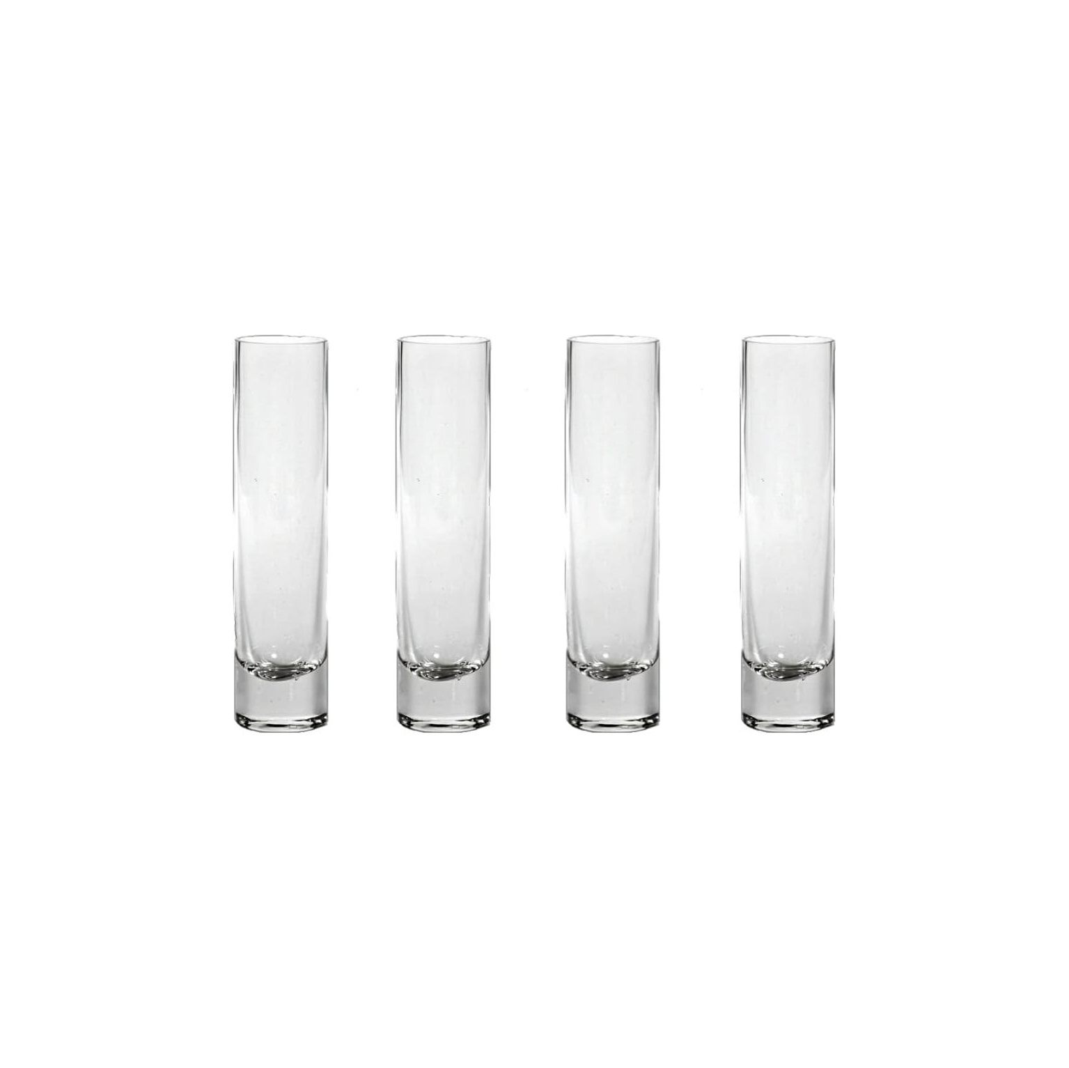 NeosKon Clear Glass Bud Vases, Set of 4, Perfect for Floral