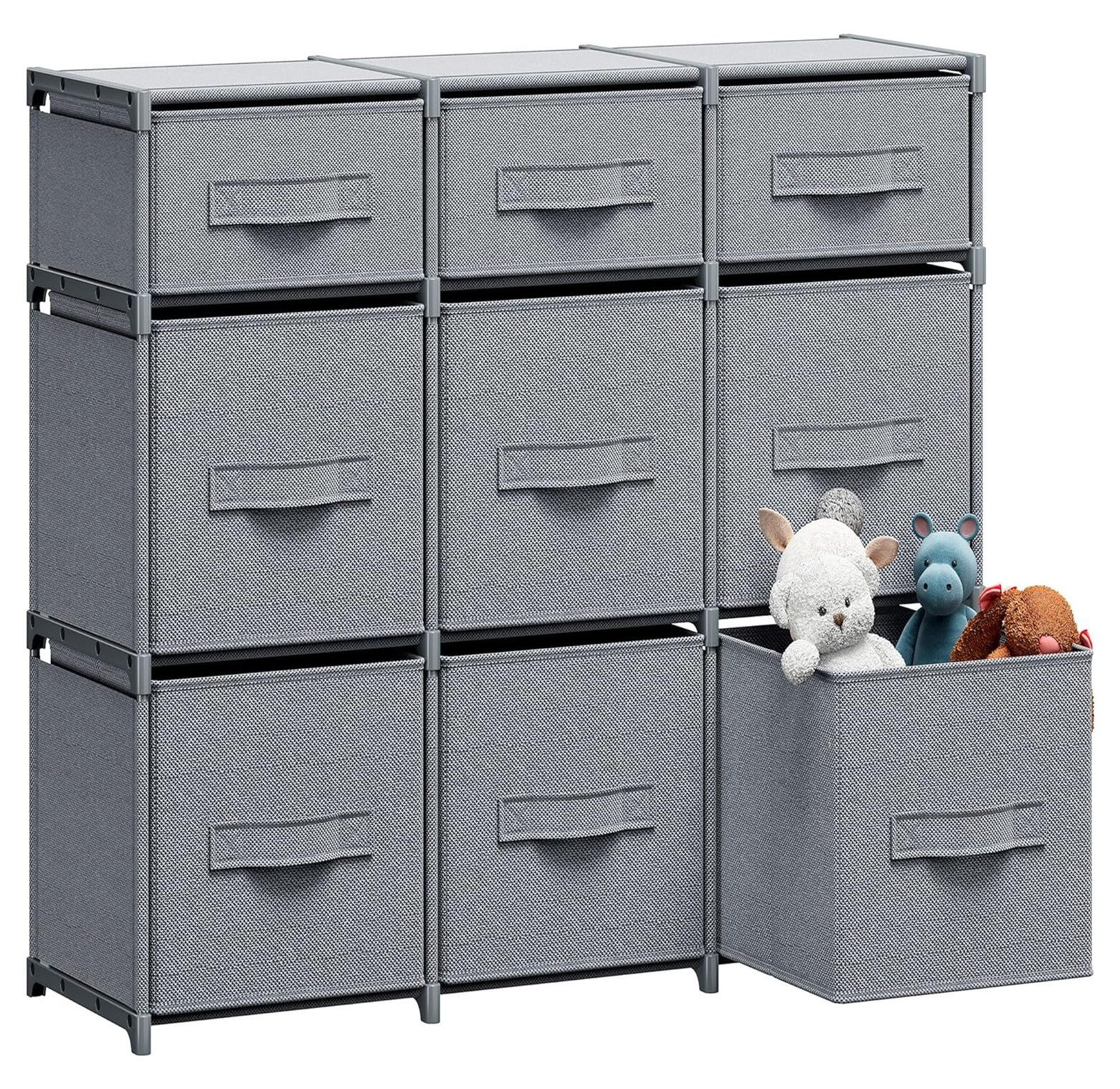 NeosKon Cube Storage Organizer with 9 Storage Bins, Cubby Storage