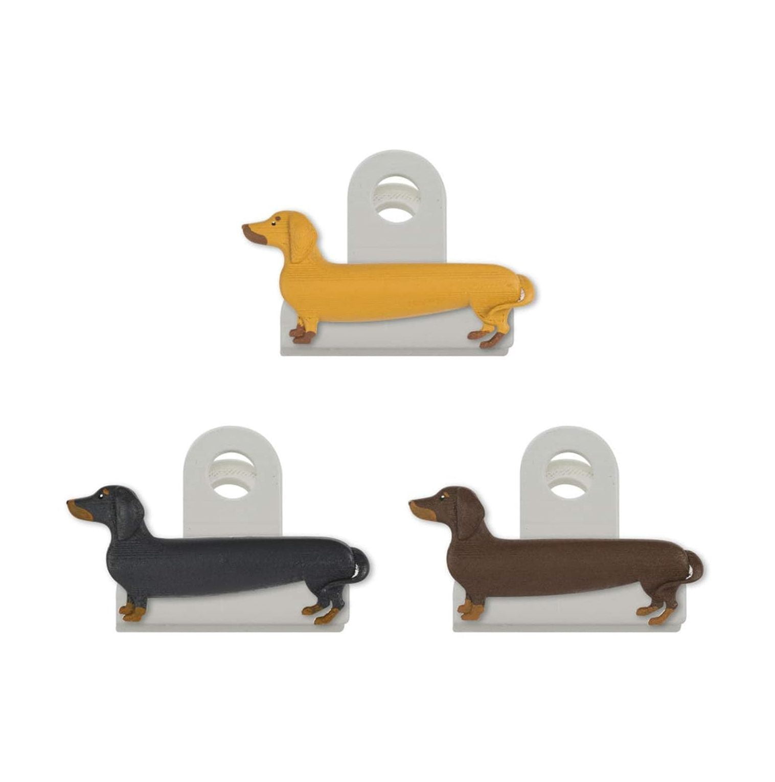 NeosKon Dachshund Bag Clips, Set of 3