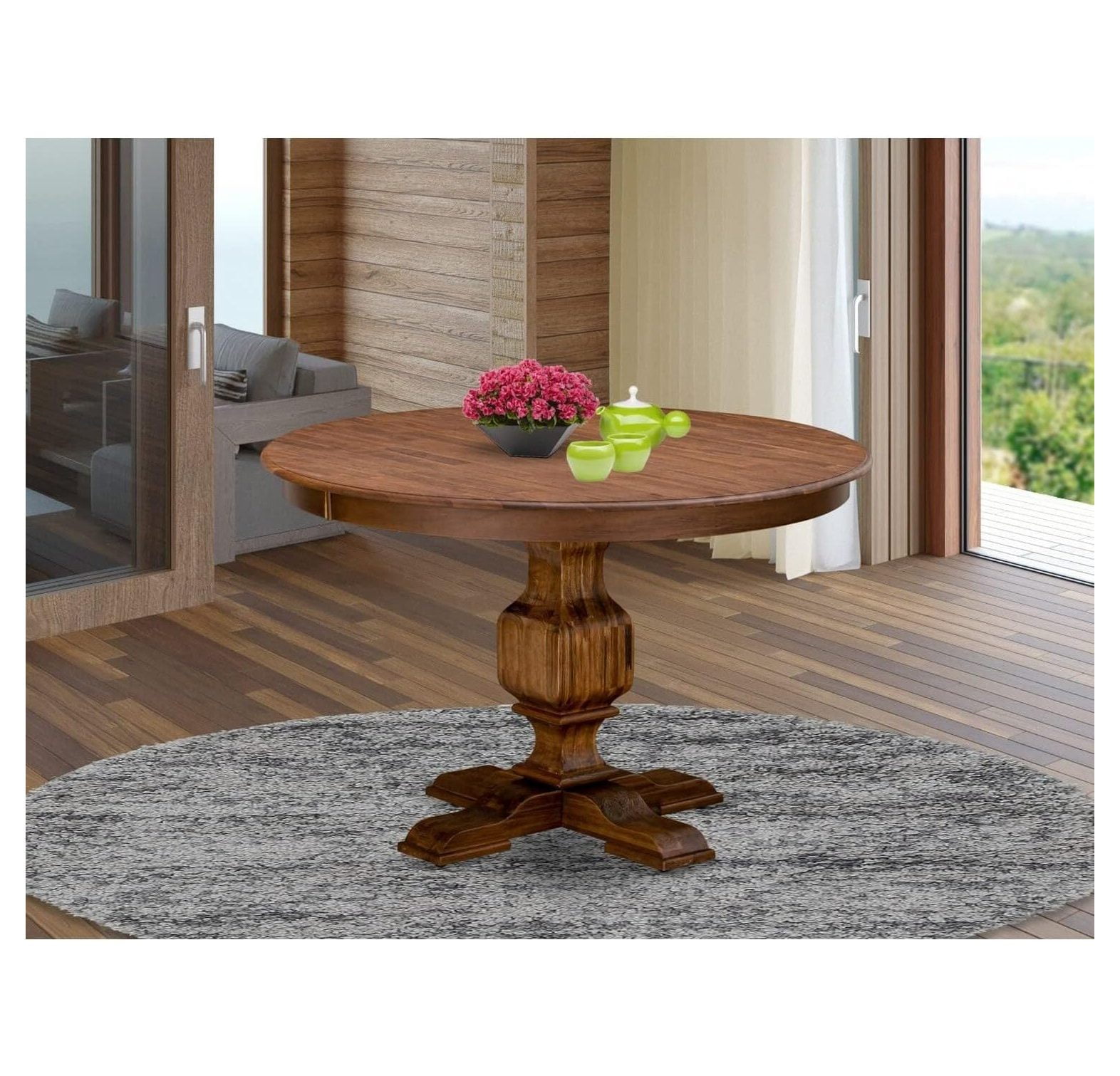NeosKon FE30NTP Ferris Modern Kitchen Table a Round Dining Table