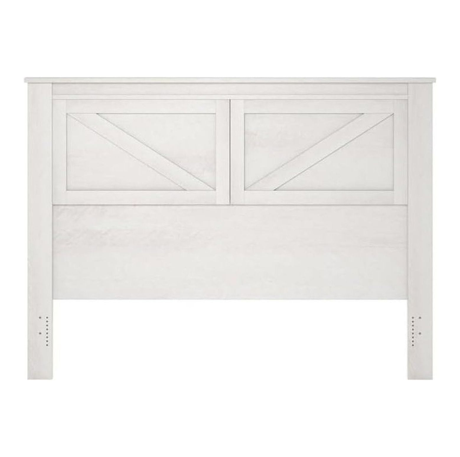 NeosKon Farmhouse Wood Queen Panel Headboard in White Woodgrain