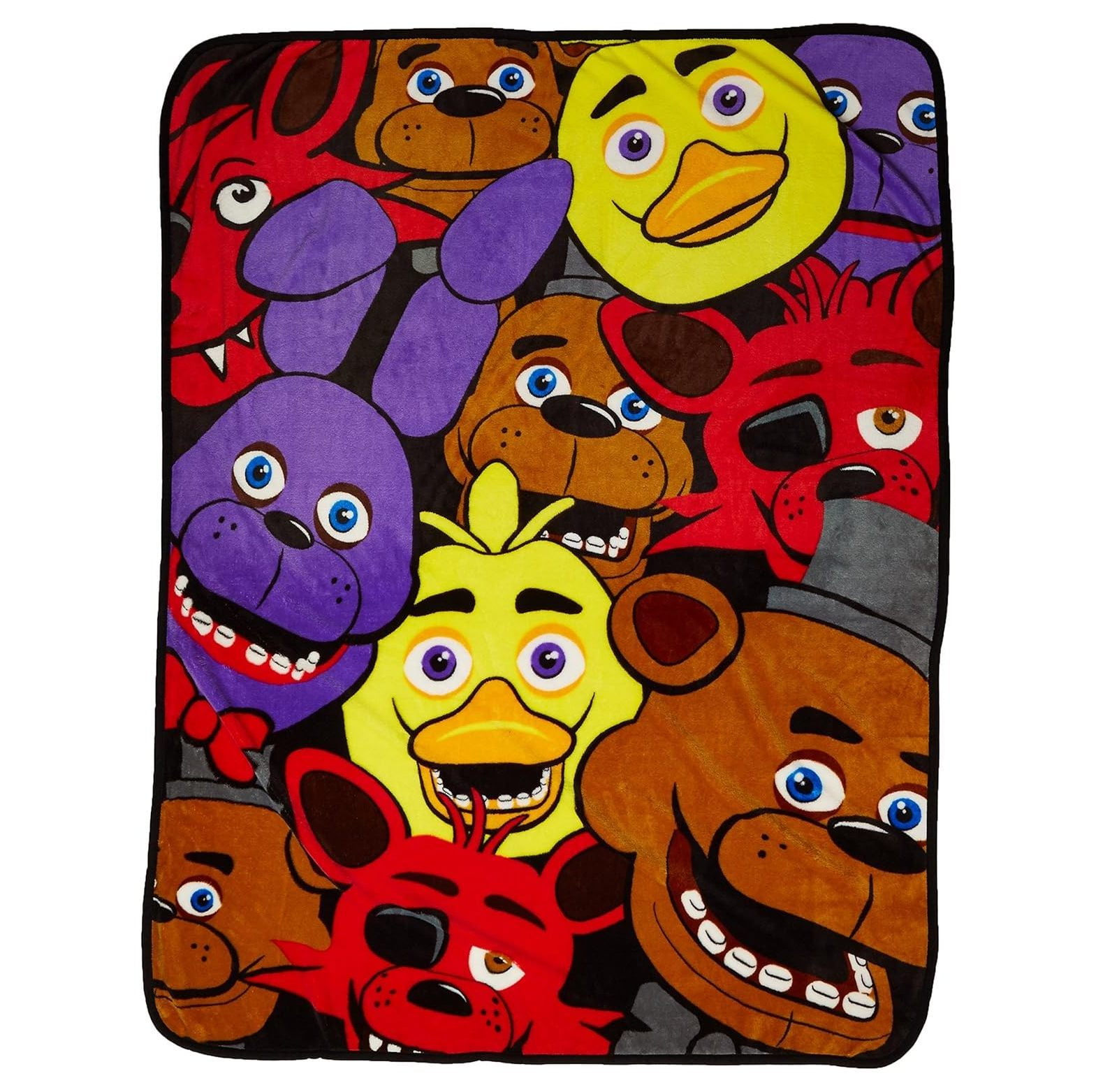 NeosKon Five Nights at Freddy's Multi Character Fleece Throw Blanket
