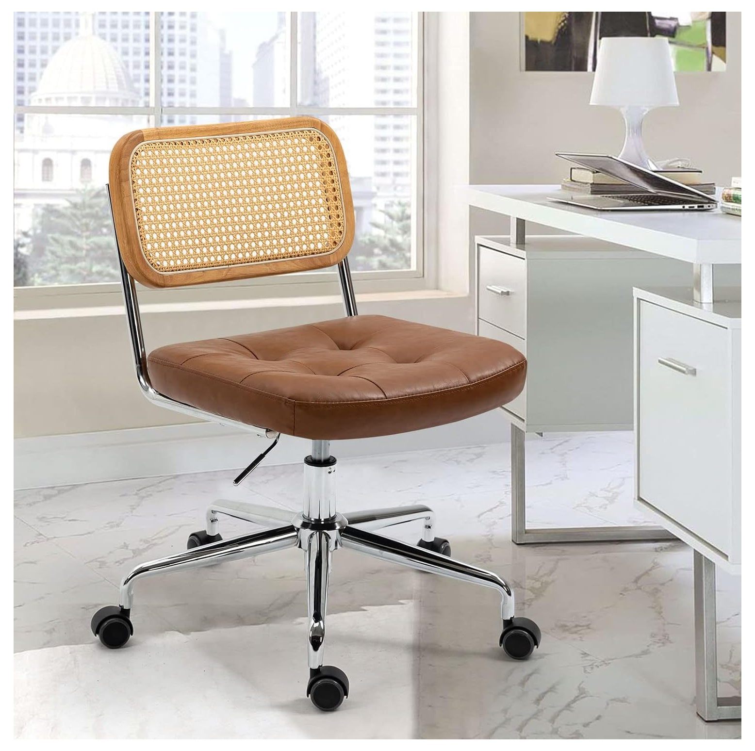 NeosKon Home Office Chairs Computer Desk Chair, Armless Ergonomic