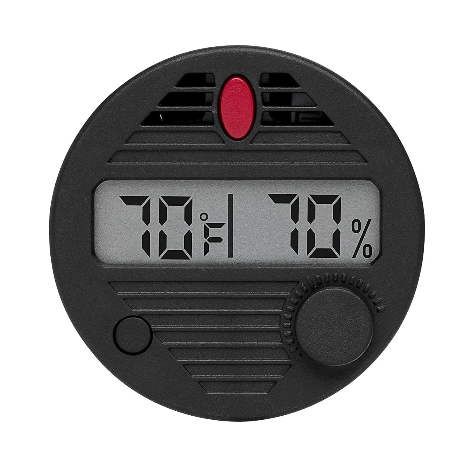 NeosKon HygroSet II Round Digital Hygrometer for Humidors, 10Second