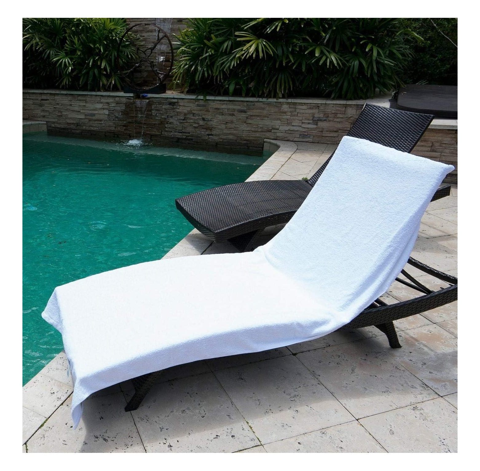 NeosKon Large Luxury Chaise Pool/Lounge Chair Cover Towel Fitted