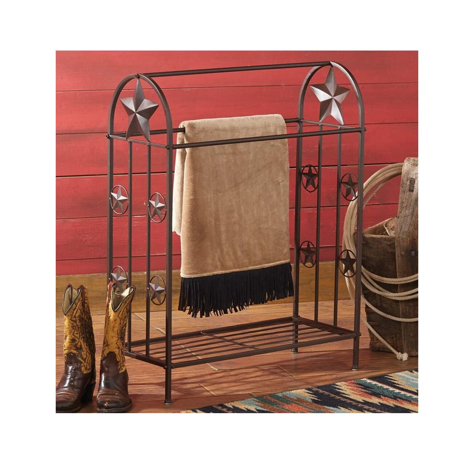 NeosKon Metal Lone Star Quilt Rack