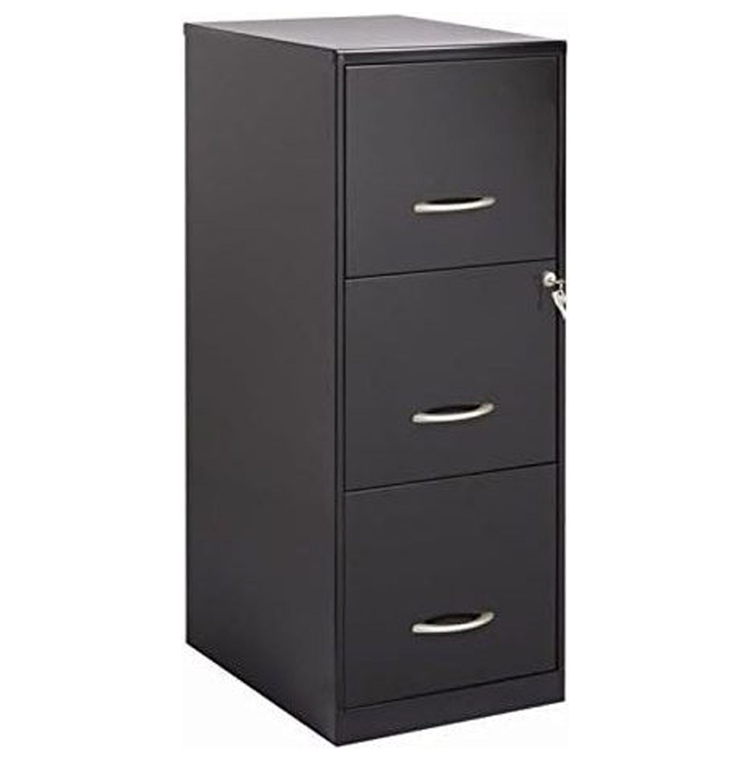 NeosKon Modern 3 Drawer Metal Letter File in Black