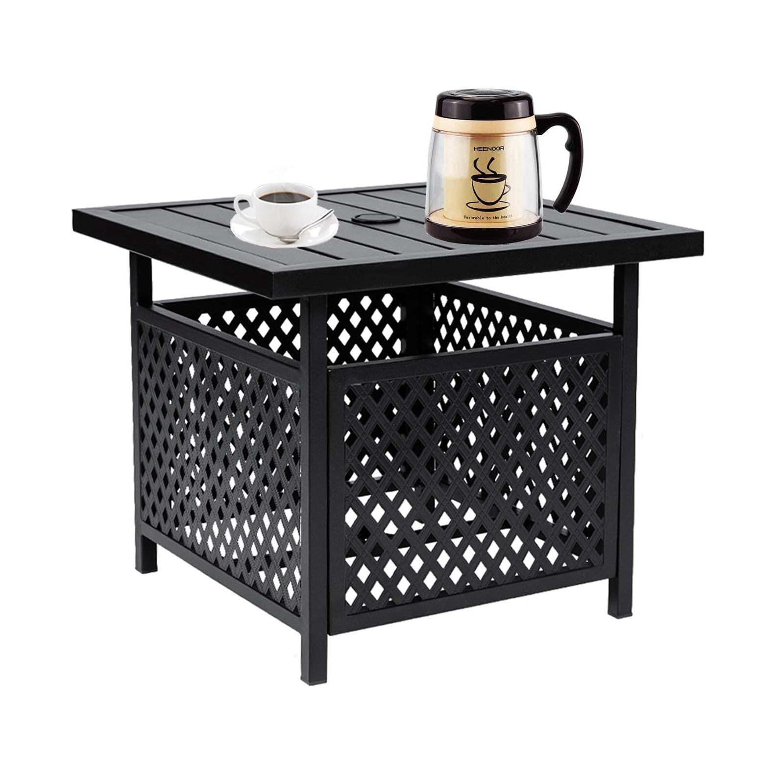 NeosKon Outdoor 22'' x 22'' Umbrella Table Stand, Side Table with 1.57