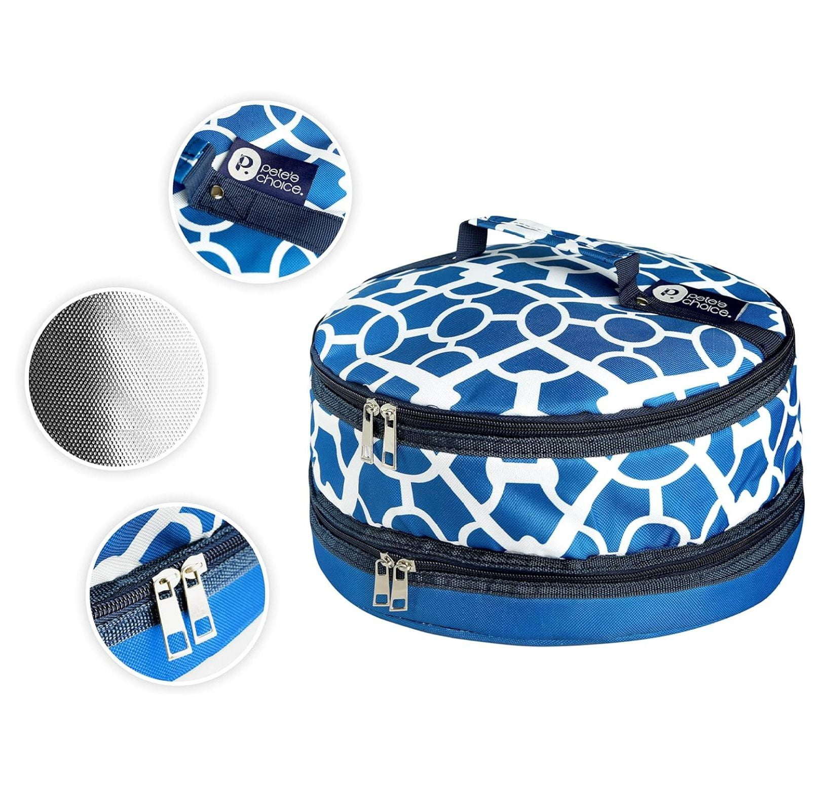 NeosKon Pie Carrier, Round Thermal Casserole Carrier, Reusable