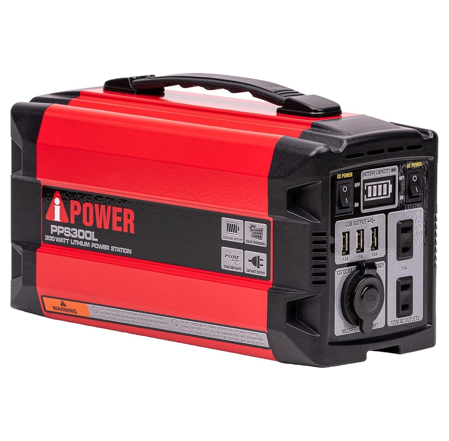 NeosKon Portable Power Station 300W with LithiumIon Battery, Solar Powered Outdoor Generator