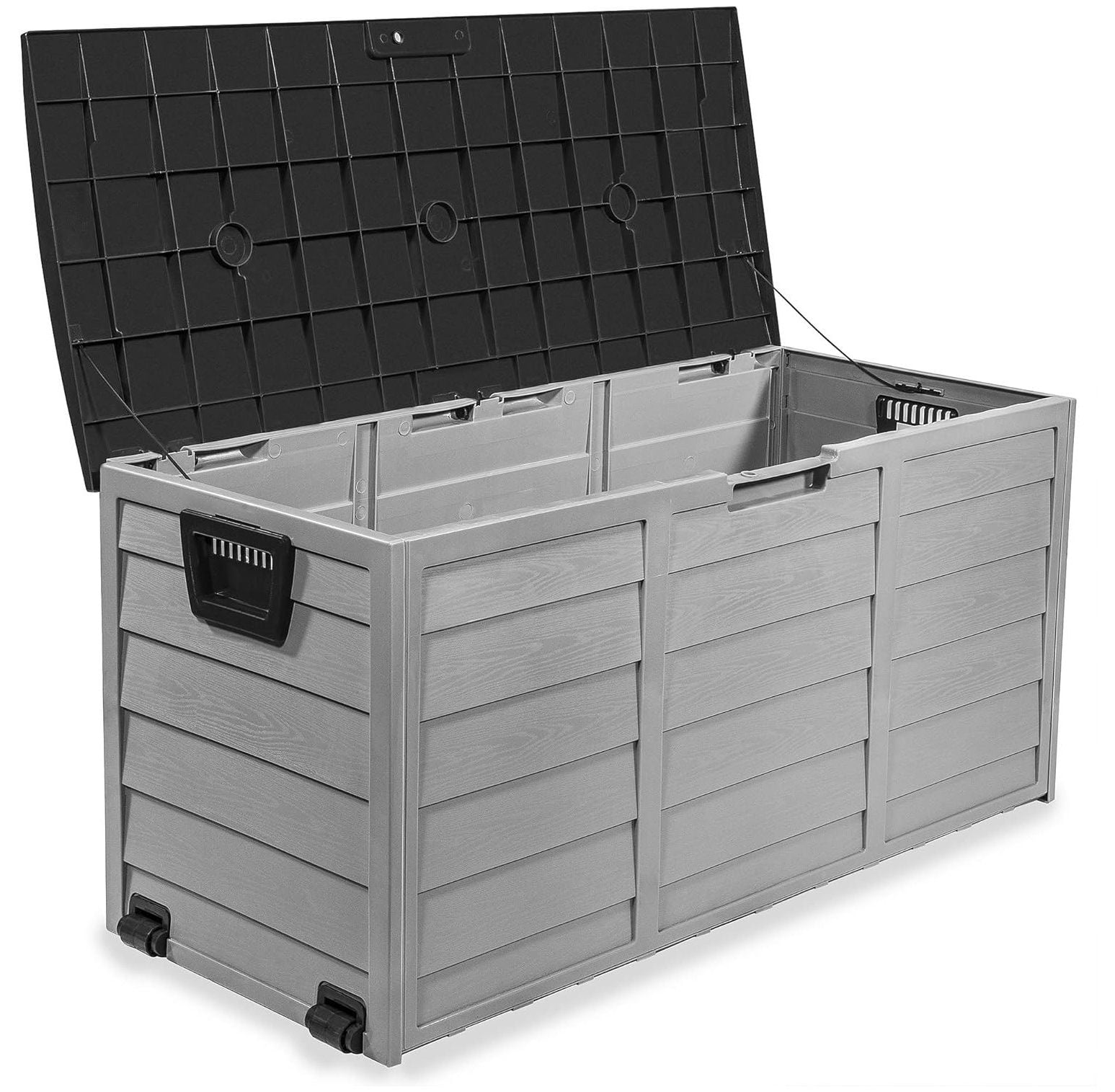 NeosKon Premium Deck Box w/Built In Wheel 63 Gallon Outdoor Patio