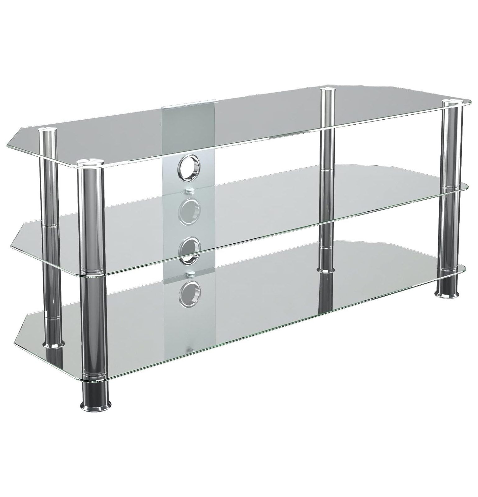 NeosKon SDC1140CMCCA Classic Corner Glass TV Stand (up to 55') with