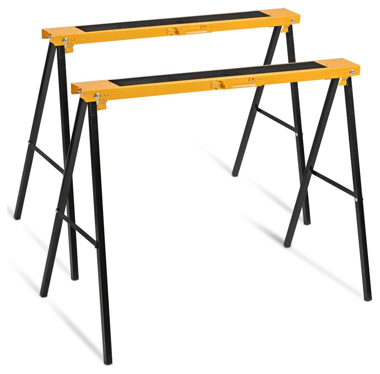 NeosKon Saw Horses 2 Pack Folding, Heavy Duty Sawhorse w/ Nonslip Work