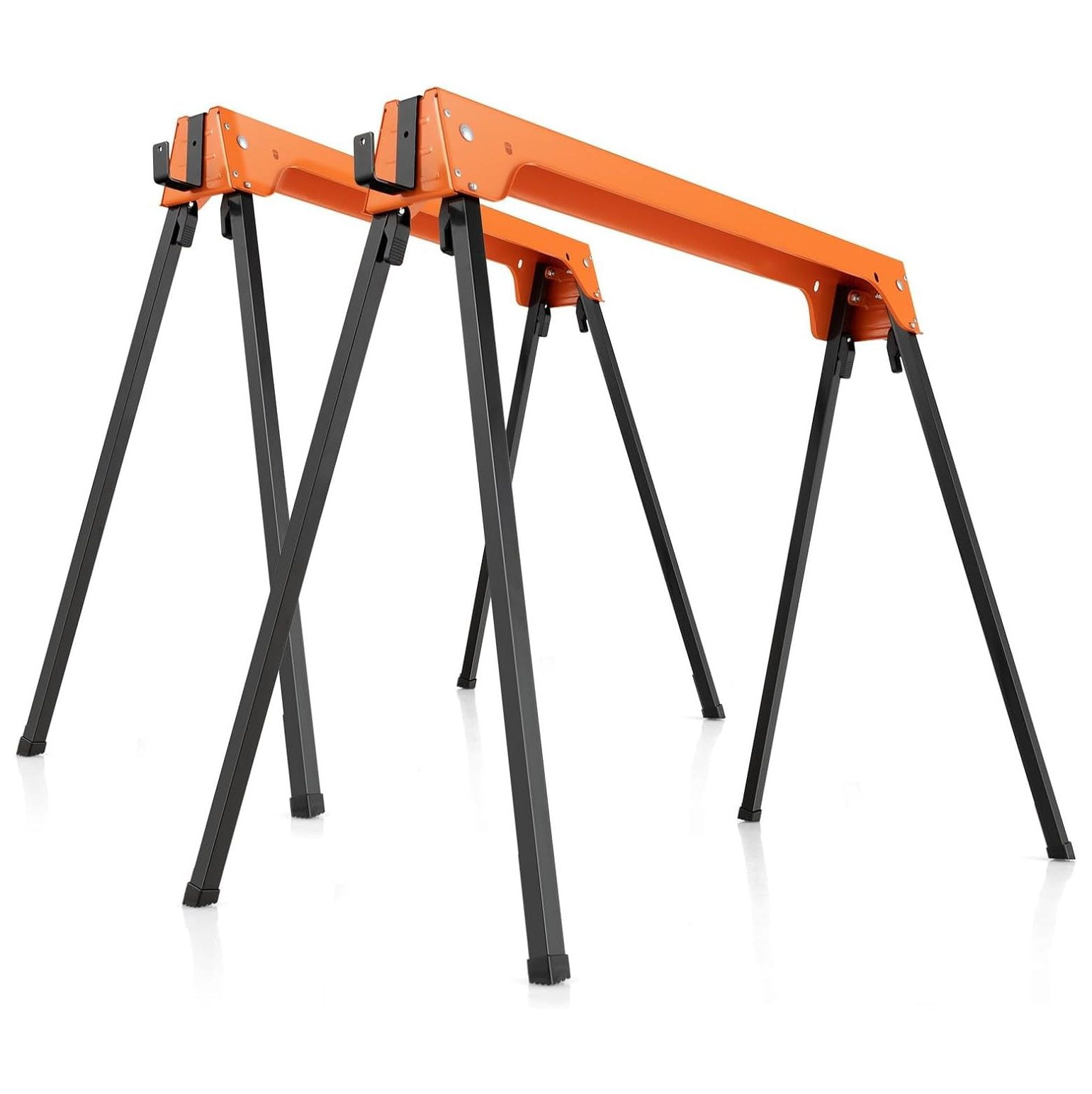 NeosKon Saw Horses 2 Pack Folding, Lightweight Saw Horse with 2x4