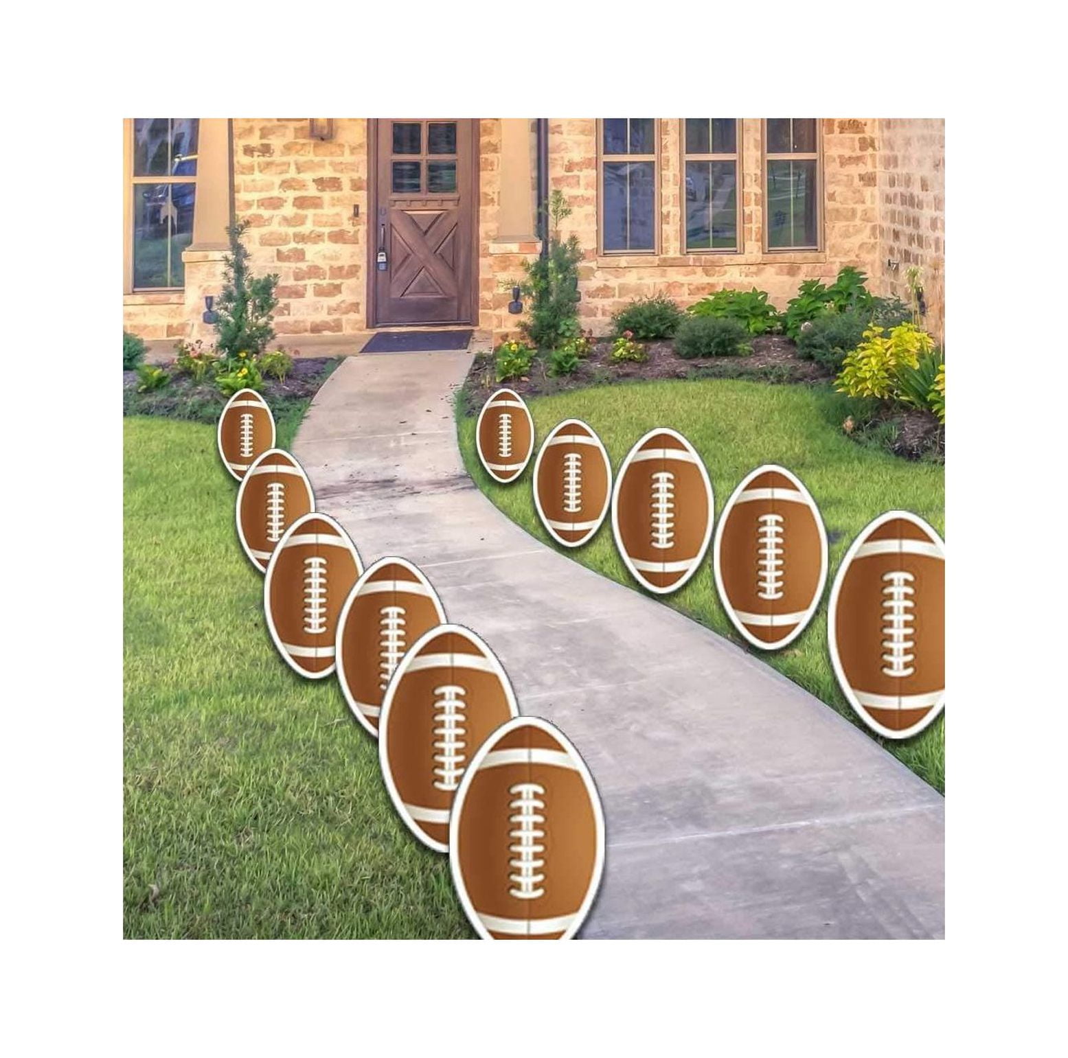 NeosKon Sports Yard Decorations Football Game Day Pathway Markers Set