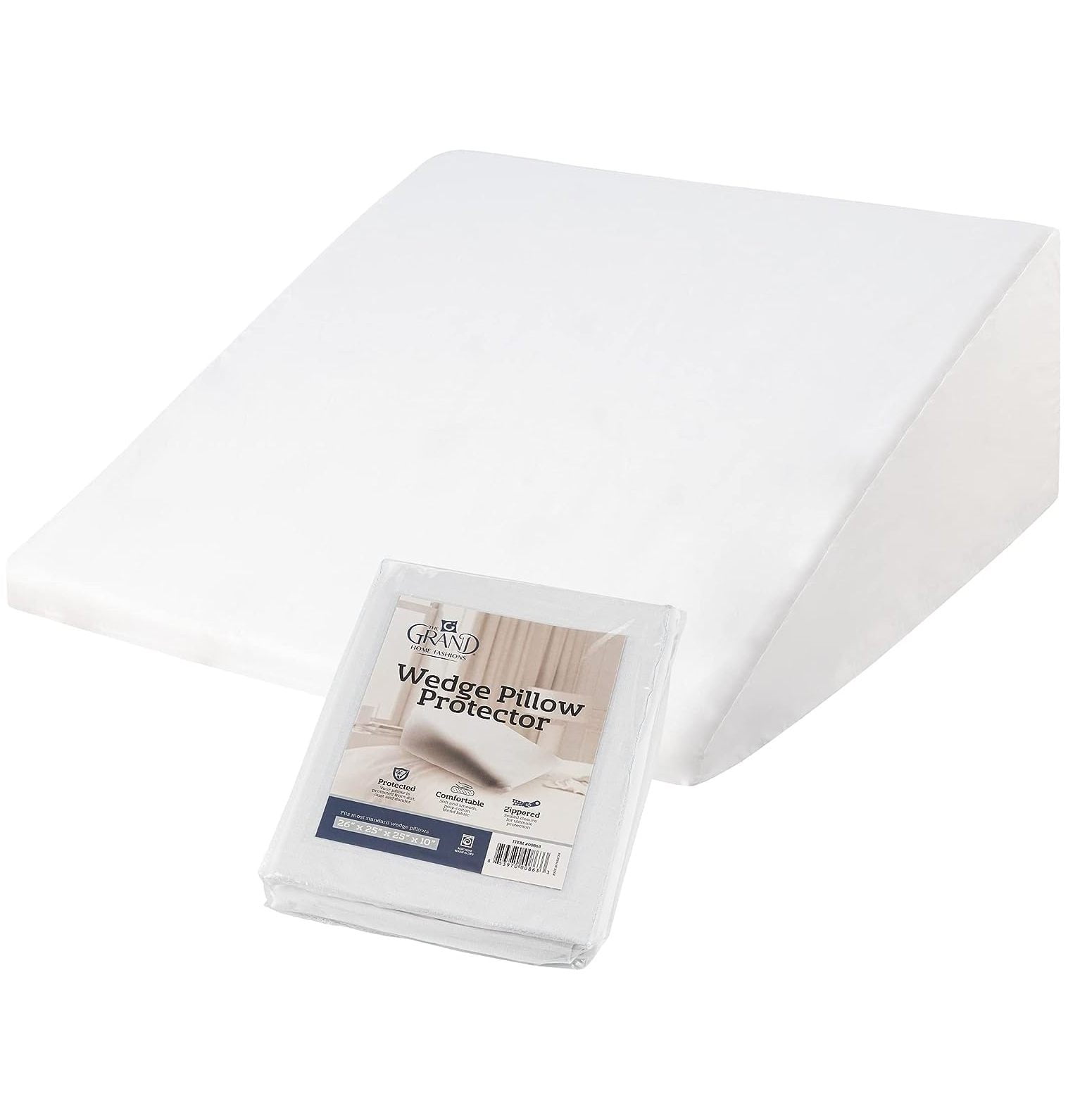 NeosKon Wedge Pillow Protector Cotton Soft Zippered Wedge Pillow