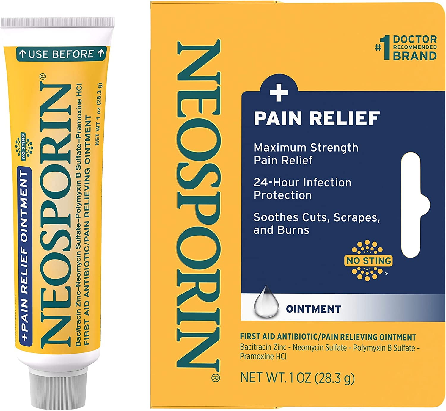 Neosporin + MaximumStrength Pain Relief Dual Action Antibiotic