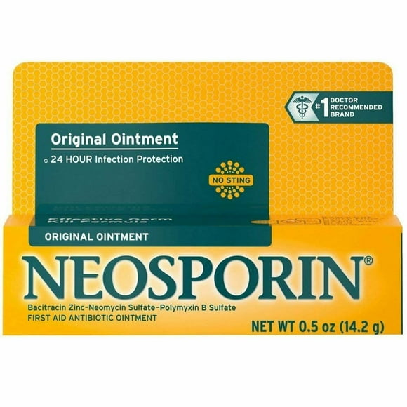 Neosporin Original Antibiotic Ointment, 0.5 oz (2 Pack)