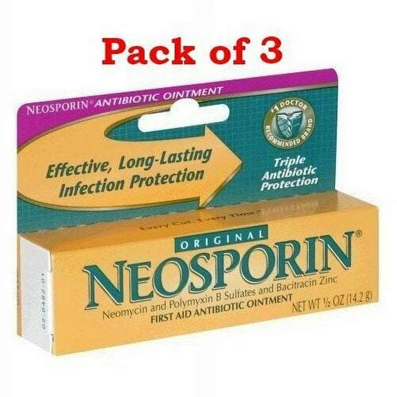 Neosporin. Original Ointment 24 Hour Protection, 0.5 oz. (Set of 3)