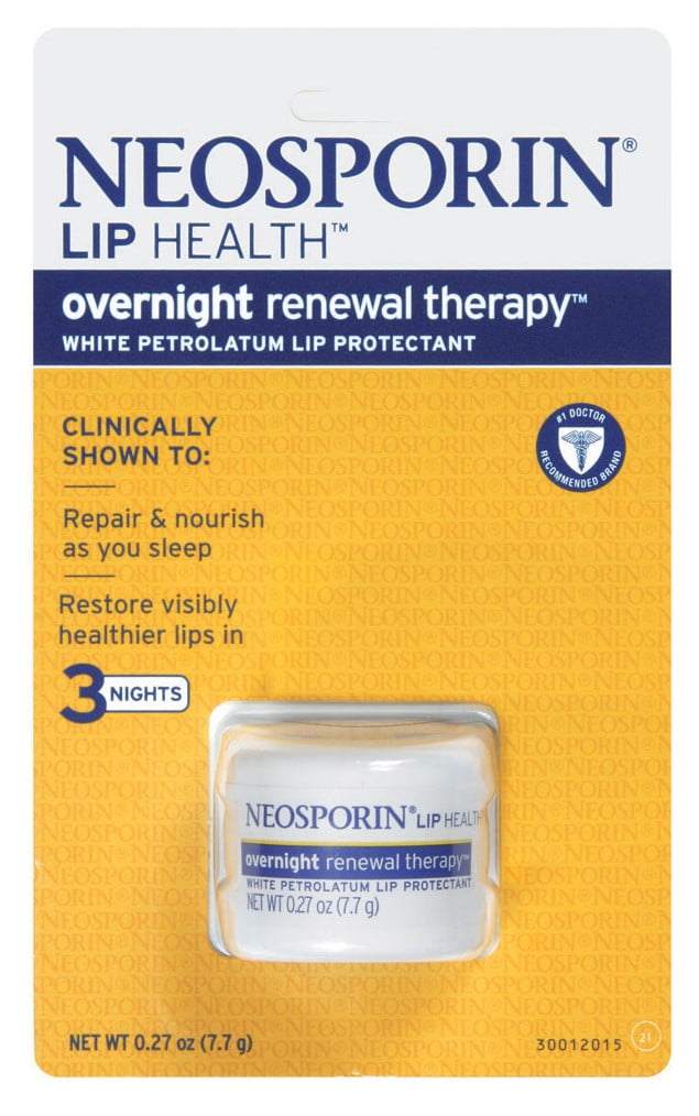 Neosporin Overnight Lip Health Renewal Therapy 0.27oz Jar (Pack of 3)
