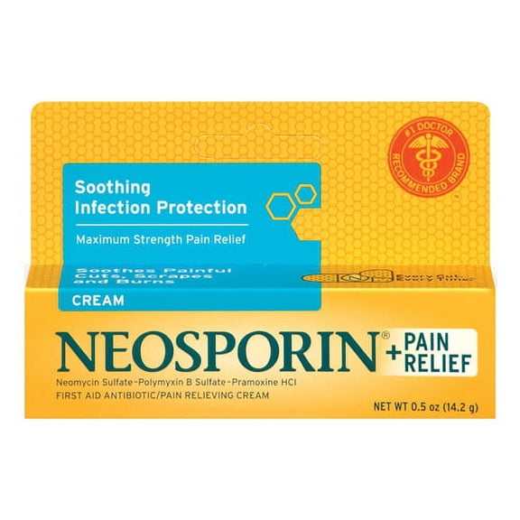 Neosporin Pain Plus Relief Maximum Strength Antibiotic Cream - 0.5 Oz, 2 Pack