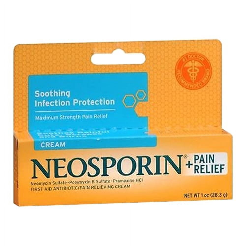 Neosporin Plus Pain Relief Maximum Strength First Aid Antibiotic Cream 1 Oz, 3 Pack