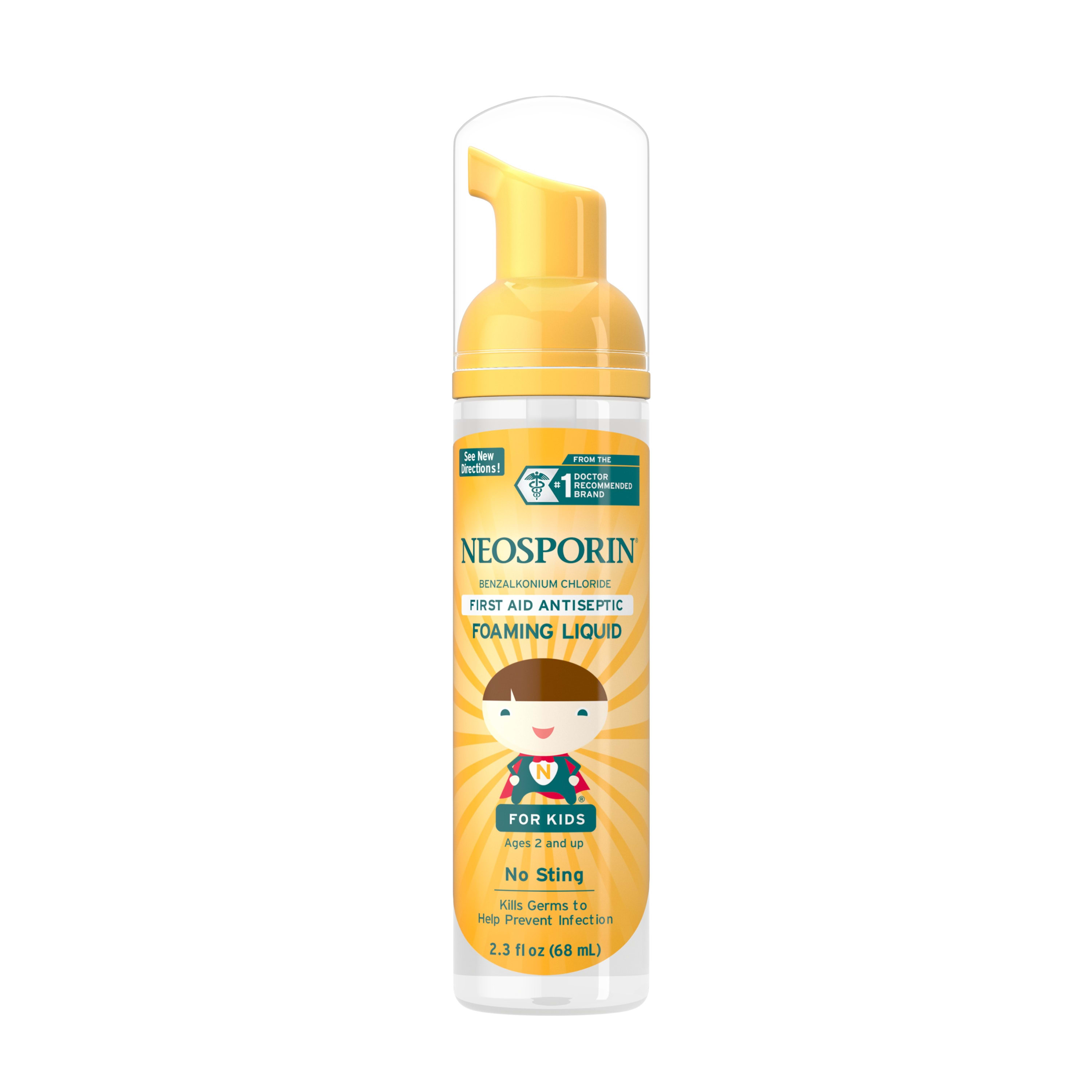 Neosporin Wound Cleanser For Kids To Help Kill Bacteria, 2.3 Oz - image 1 of 9