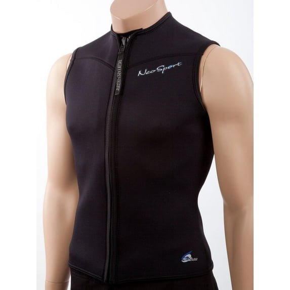 Neosport 2.5mm Zip Front Men's Sleeveless Wetsuit Sport Vest XS Black