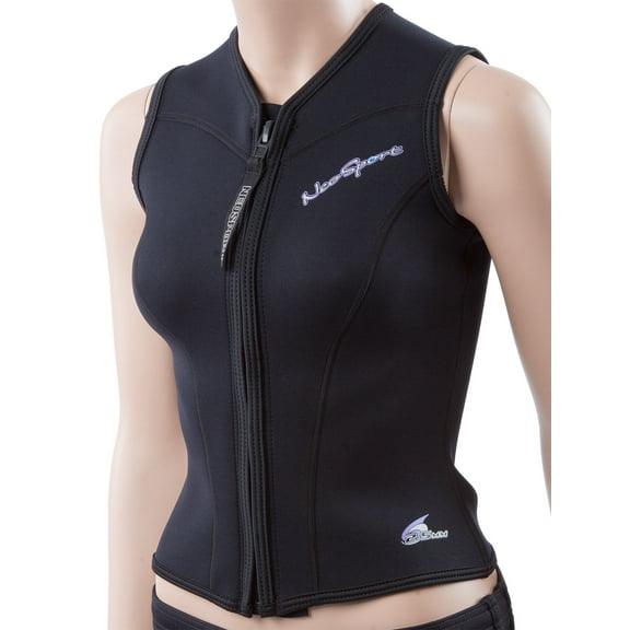 Neosport 2.5mm Zip Front Women's Wetsuit Sport Vest 12 Black