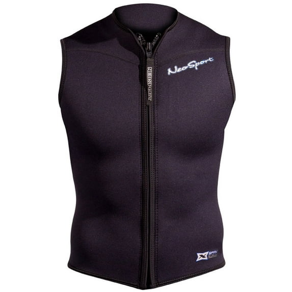 Neosport XSPAN Mens 2.5mm 4-Way Stretch Neoprene Zip Vest MT Black