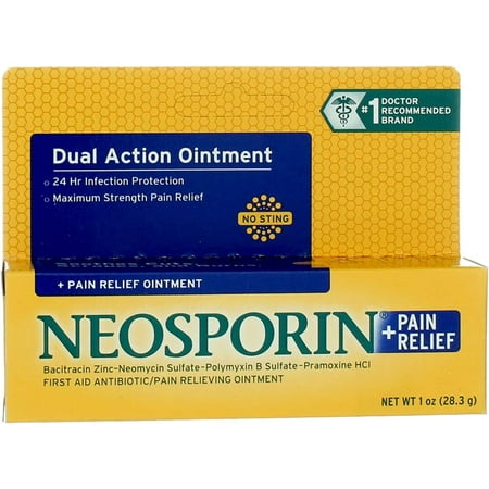 Neosprin + Pain Relief Maximum Strength Dual Action Ointment, 1 oz, 2 Pack