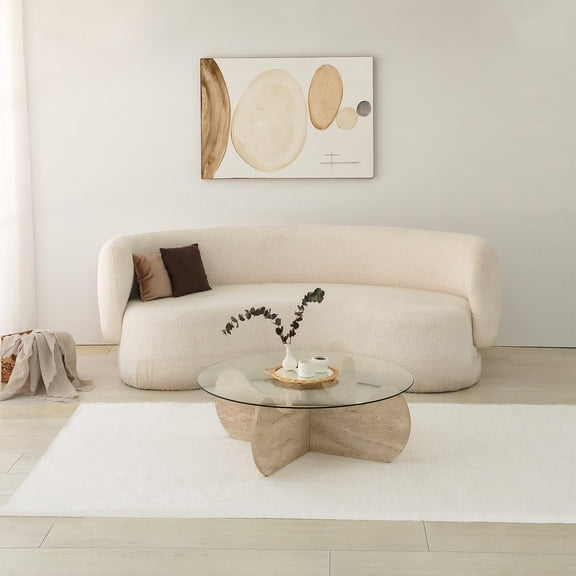 Neostill Himalayas - Travertine Travertine Coffee Table