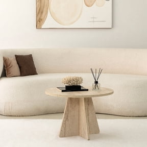 Neostill Mushroom Travertine Coffee Table