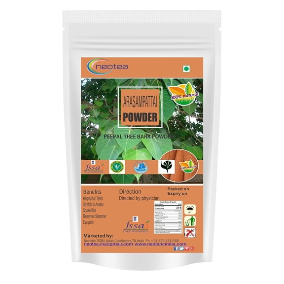 Neotea Arasam Pattai Powder Peepal Tree Bark Ficus Religiosa (10.58 OZ) 300 gm