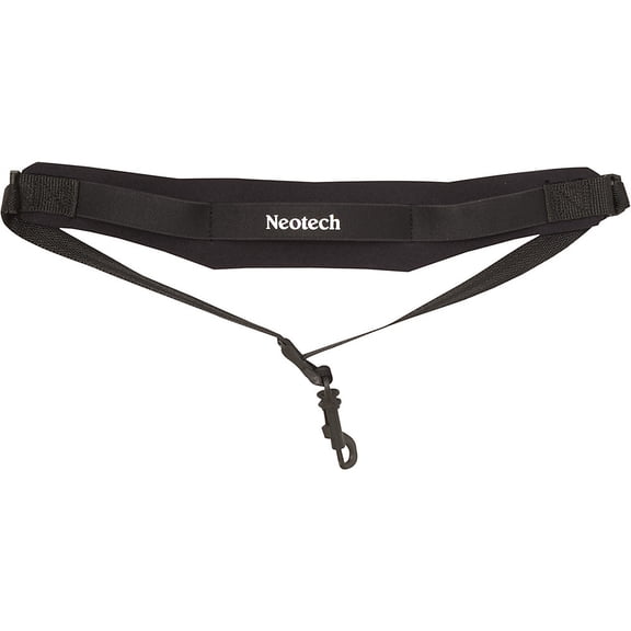 Neotech Soft Sax Strap Black X-Long, Covered Metal Hook