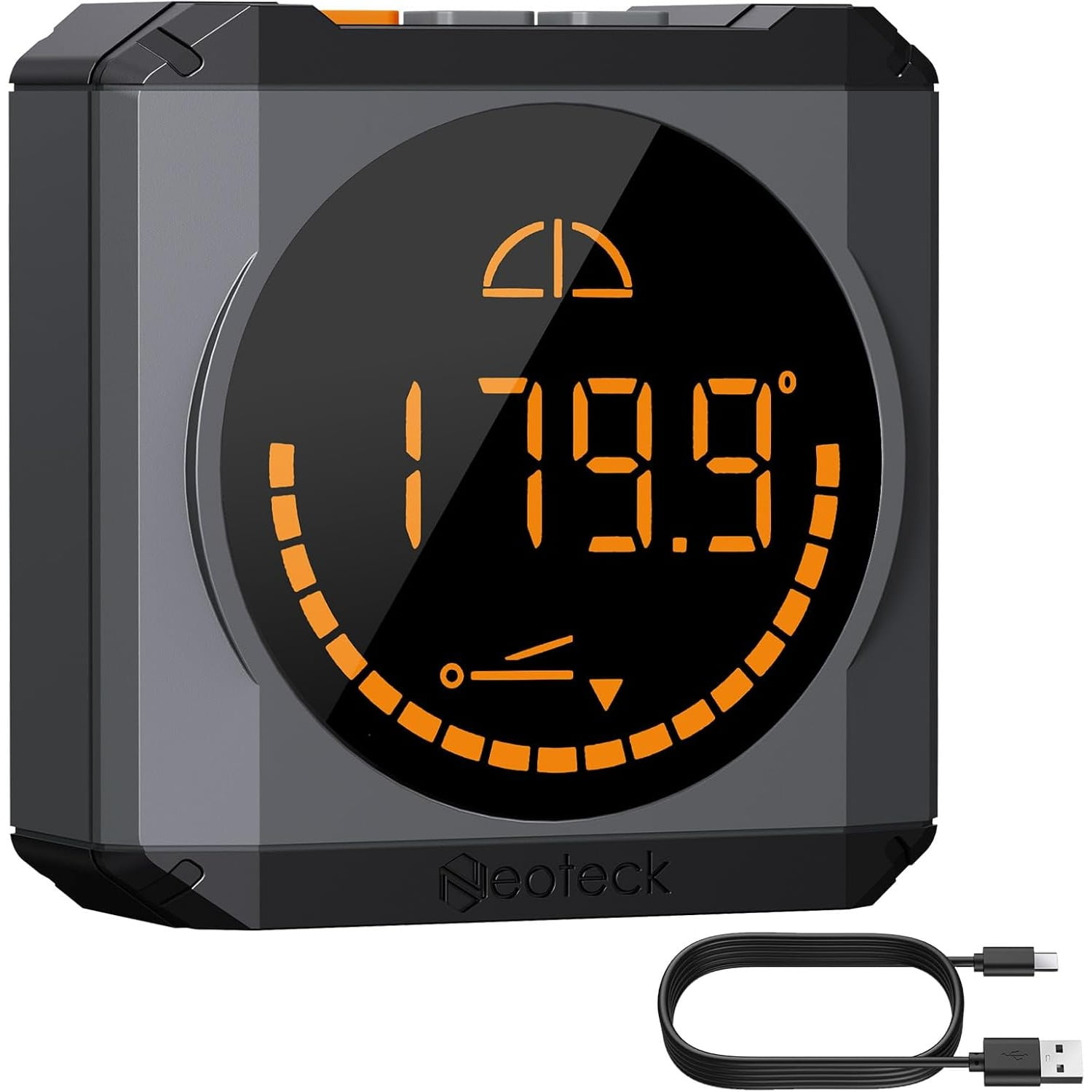 Neoteck Digital Angle Finder LED Rechargeable Level Box Protractor ...