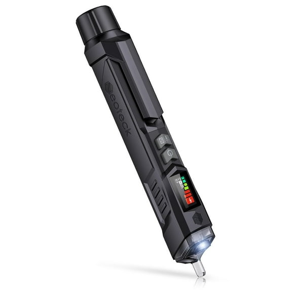 Neoteck Voltage Tester Non Contact Voltage Tester AC 12-1000V/48V-1000V Adjustable Sensitivity Voltage Detector Live/Null Wire Distinguish with LCD Display Buzzer Alarm Wire Breakpoints Finder