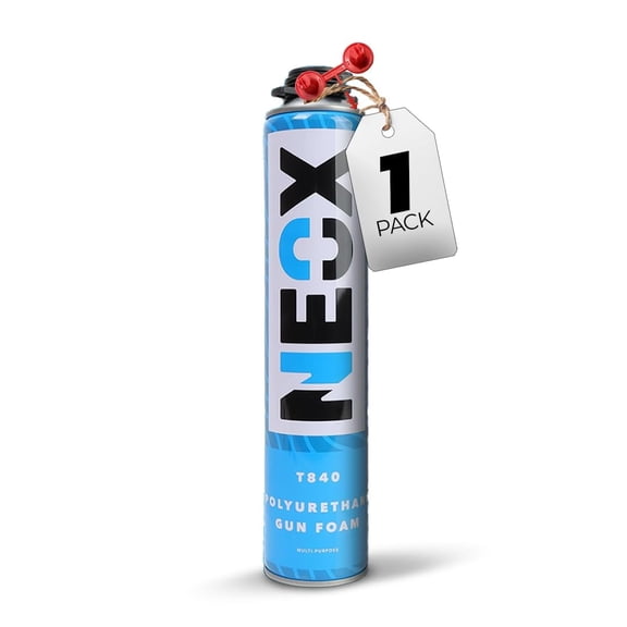 Neox Closed Cell Spray Foam for Insulation - 1 x 29.6 Oz High-Density Polyurethane Cans, Covers 20 Sq.Ft., Includes Nozzle, (No Spray Gun)