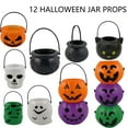 thumbnail image 1 of Neoyler 12 Pack Halloween Decorations Candy Bucket Pvc Material Convenient Handle Parties Programs Versatile Decoration Adults Halloween Festivities Eye Petching Unique Design 11.8in, 1 of 9