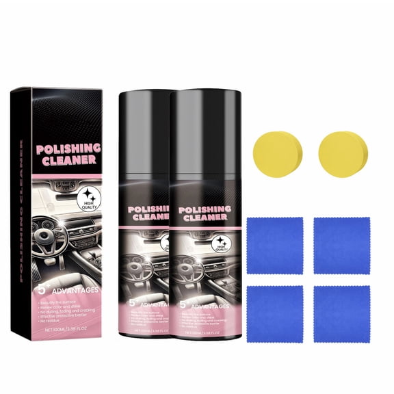 Neoyler 2 pack Car Interior Cleaner Automotive Interior Polish with Water Repellent Protective Coating Removes Dirt Grease Restores Shine Easy Spray and Wipe for Vehicle Interiors Pink