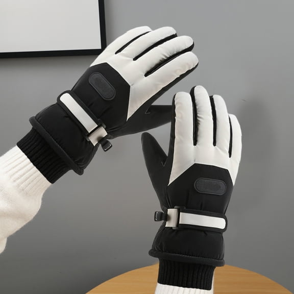 Neoyler 2 pack Full Finger Ski Cycling Gloves Winter Gloves Waterproof Gloves Touchscreen Warm Fleece Lined Windproof Insulated Cold Proof for Outdoor Skiing and Cycling Black 12.4x6.5x2.4in