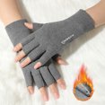 thumbnail image 1 of Neoyler 2 pack Winter Gloves German Velvet Half Finger Touchscreen Soft Warm Outdoor Cold Protection Flattering Hand Shape Relaxedable Breathable for Everyday Outdoor Use Gray 7.9x4.1in, 1 of 6