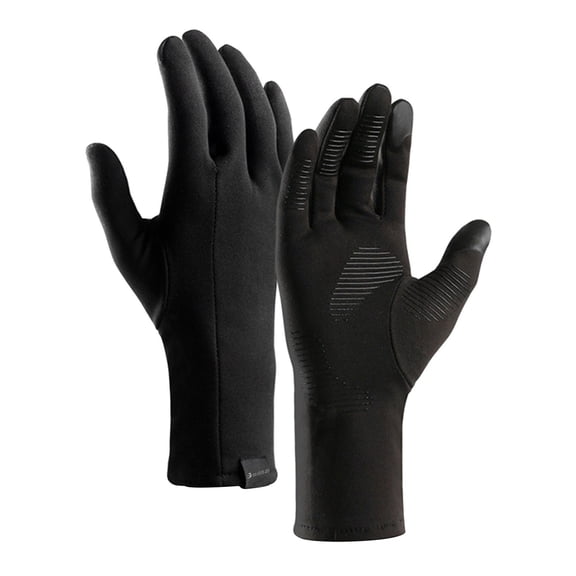 Neoyler 2 pack Winter Gloves Skiing and Cycling Inner Liner Touchscreen Insulated Windproof Fleece Warmth Grip for Outdoor Sports Hiking Anti Slip Layering under Outer Shell Black 8.7in